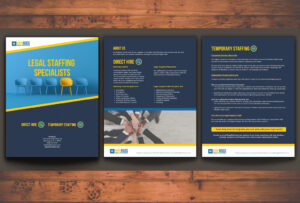 image of hire roos legal staffing brochure design